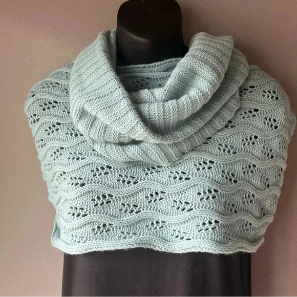 Maurices Accessories - Maurices Soft Knit Infinity Scarf Wrap Dual Pattern Versatile Sage Green